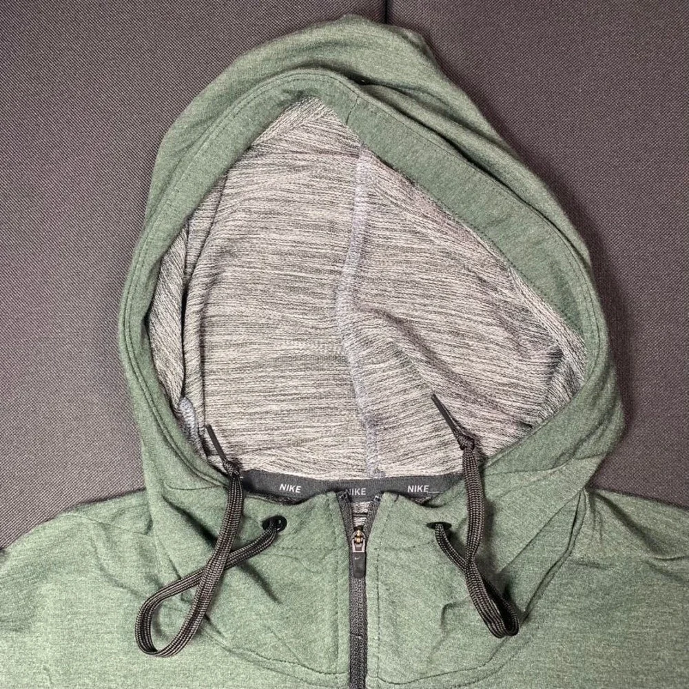 NIKE DRI-FIT Men`s Size XXL Green Running Zip-Up Hoodie 933428-932 - Picture 3 of 9